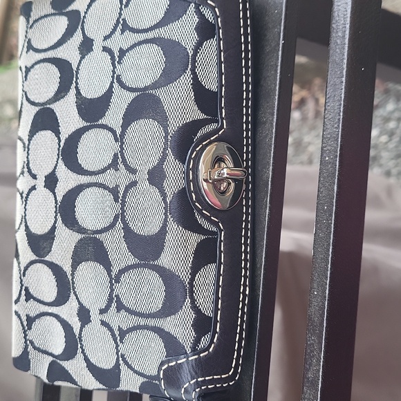 Coach Black and Gray Wristlet - Picture 7 of 9